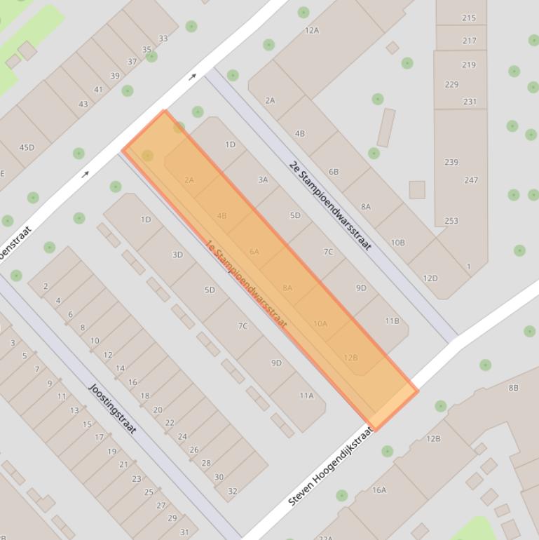 Kaart van postcodegebied 3071TN.