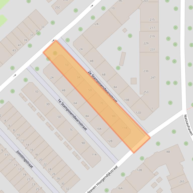 Kaart van postcodegebied 3071TP.