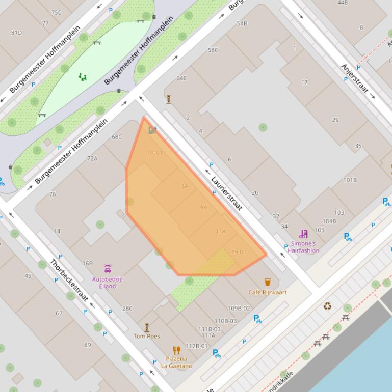 Kaart van postcodegebied 3071VC.