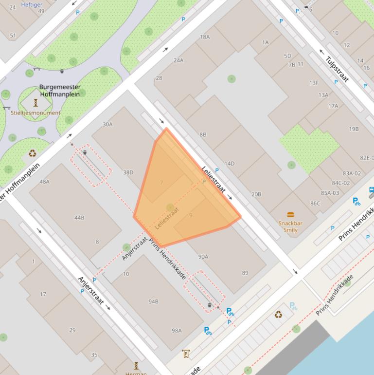 Kaart van postcodegebied 3071VE.