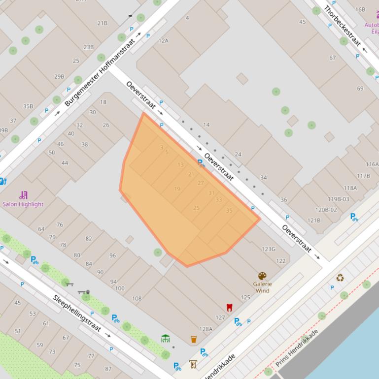 Kaart van postcodegebied 3071VH.