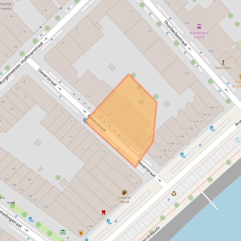 Kaart van postcodegebied 3071VK.