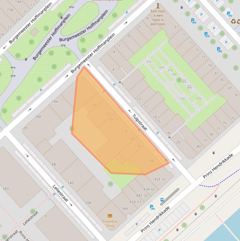 Kaart van postcodegebied 3071VR.