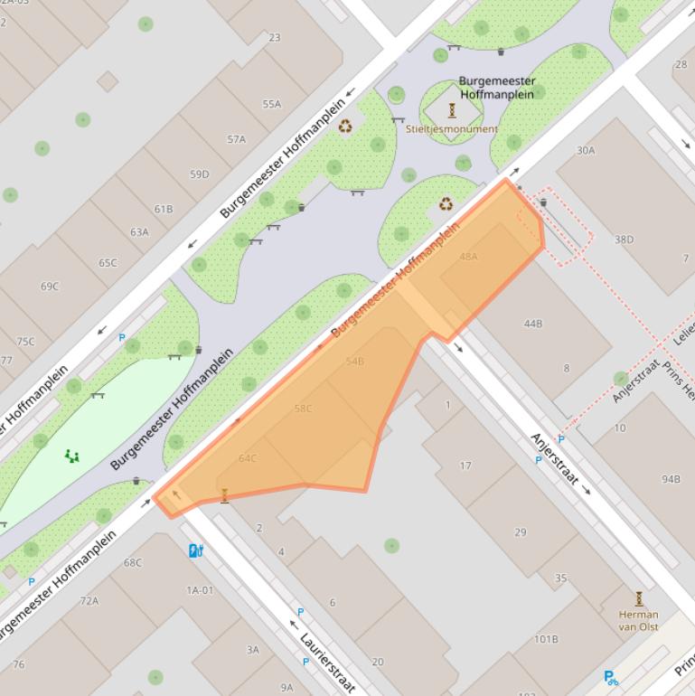 Kaart van postcodegebied 3071XM.