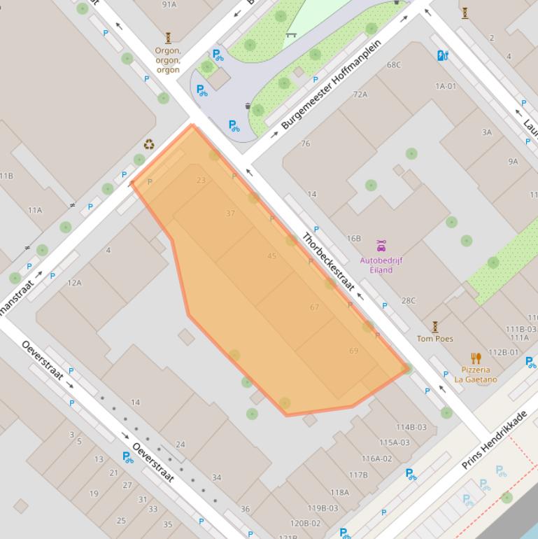 Kaart van postcodegebied 3071XW.