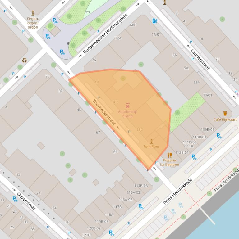 Kaart van postcodegebied 3071XZ.