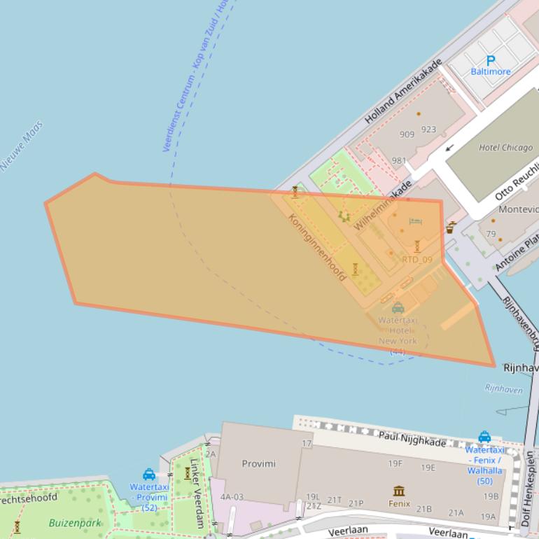 Kaart van postcodegebied 3072AD.