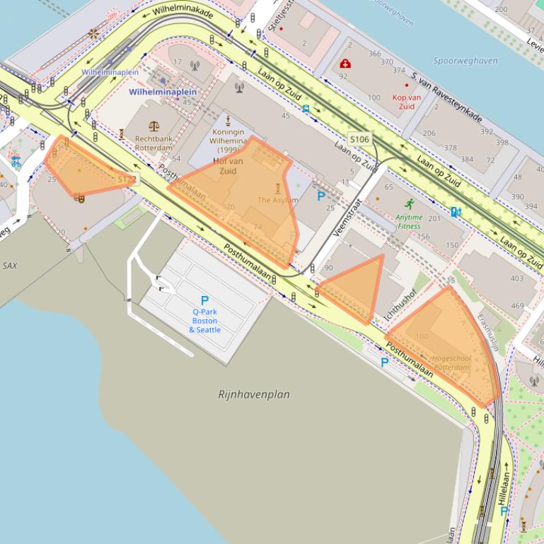 Kaart van postcodegebied 3072AG.