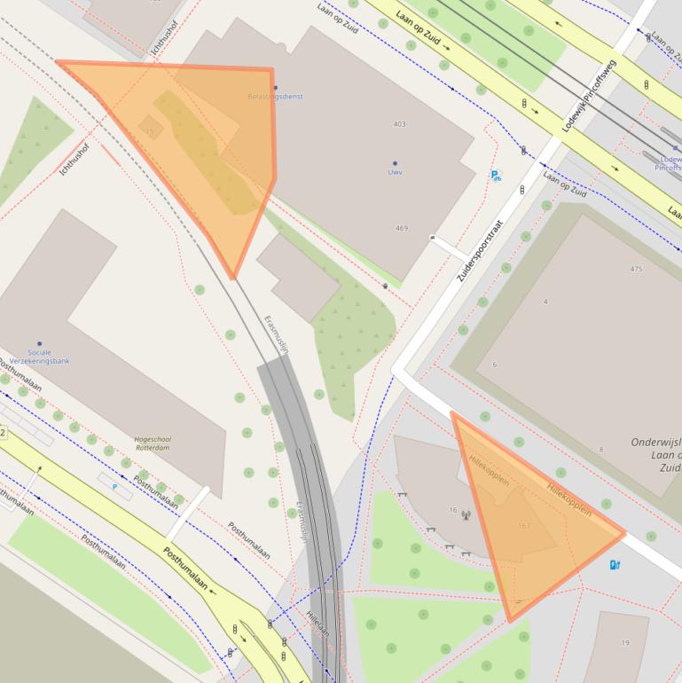 Kaart van postcodegebied 3072AH.