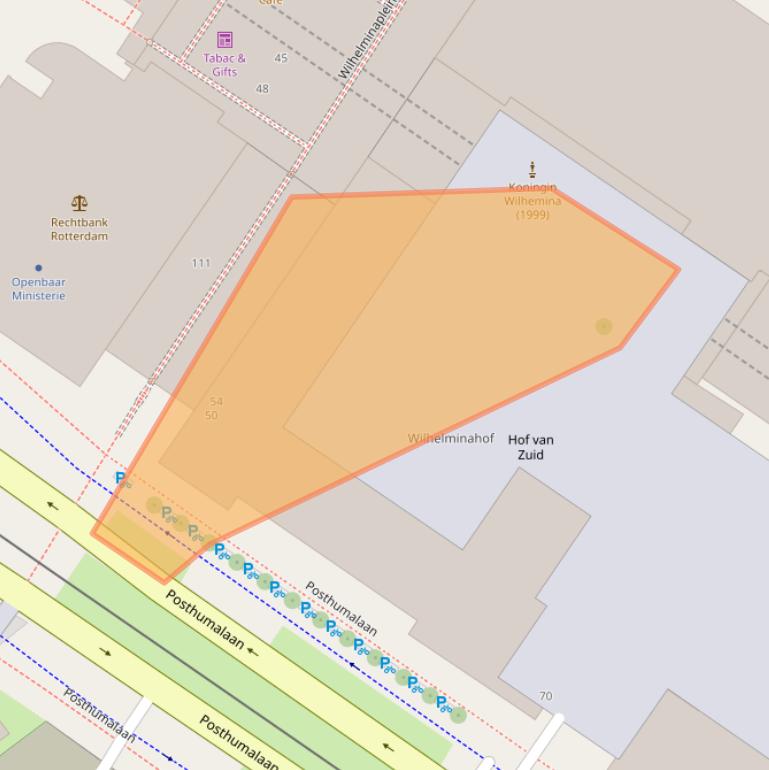 Kaart van postcodegebied 3072AK.