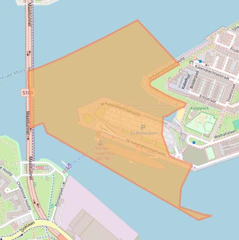 Kaart van postcodegebied 3072AM.