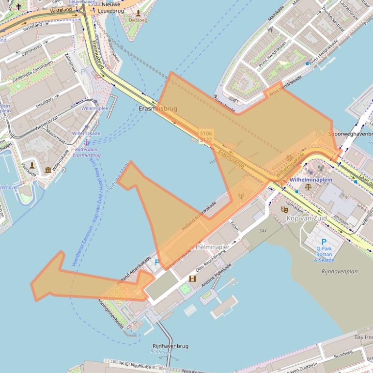 Kaart van postcodegebied 3072AP.