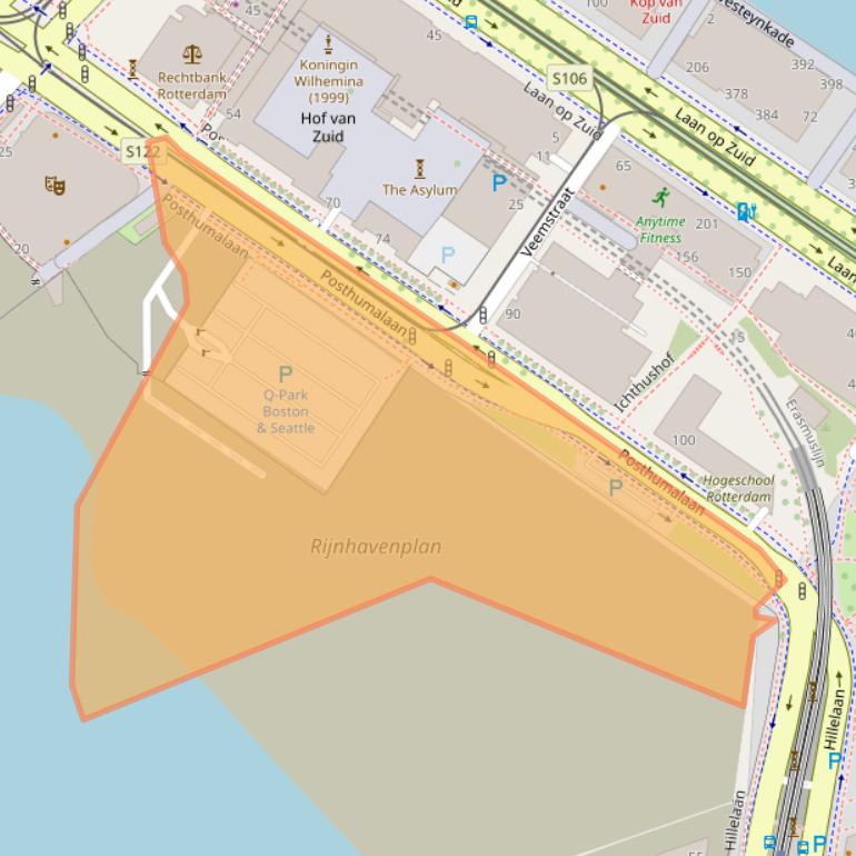 Kaart van postcodegebied 3072AX.