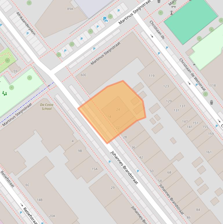 Kaart van postcodegebied 3072BG.