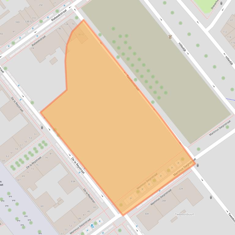 Kaart van postcodegebied 3072BK.