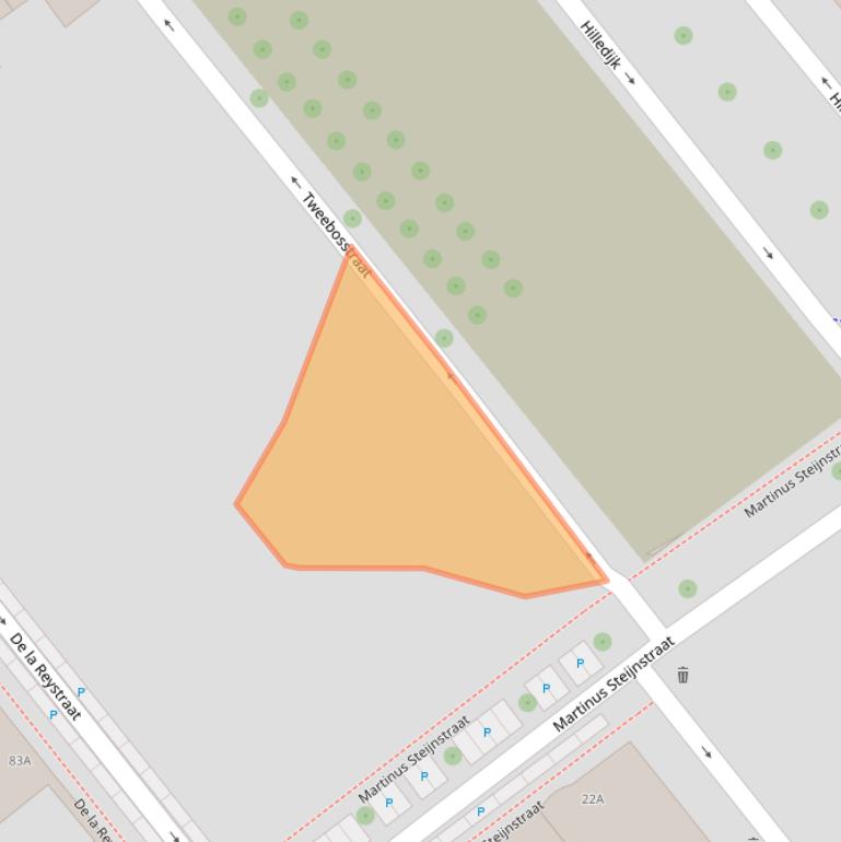 Kaart van postcodegebied 3072BL.