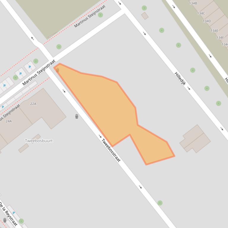 Kaart van postcodegebied 3072BT.