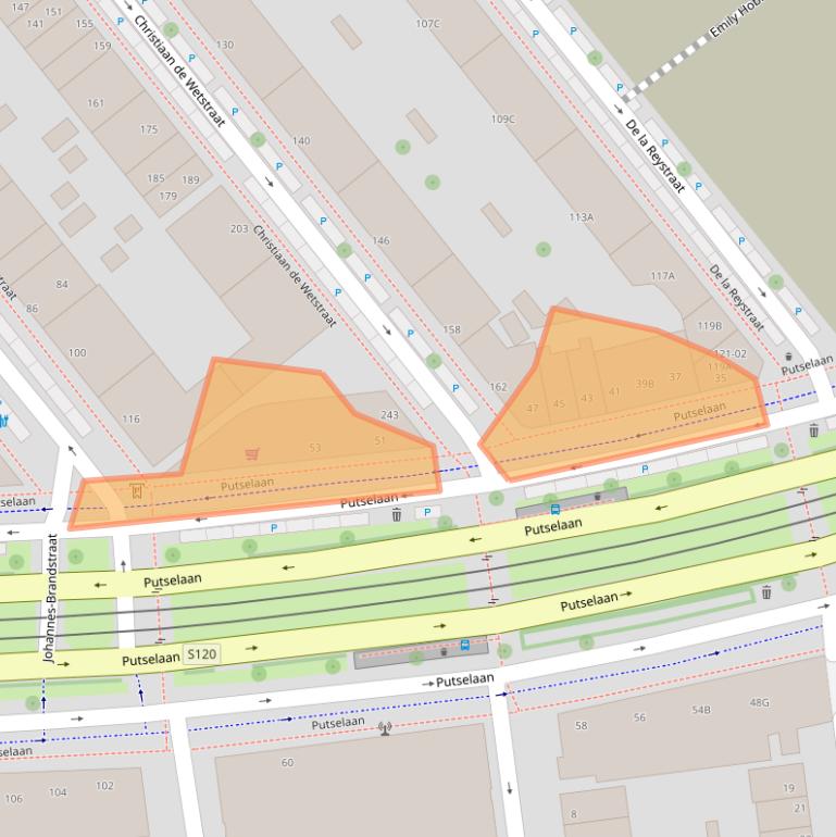 Kaart van postcodegebied 3072CB.