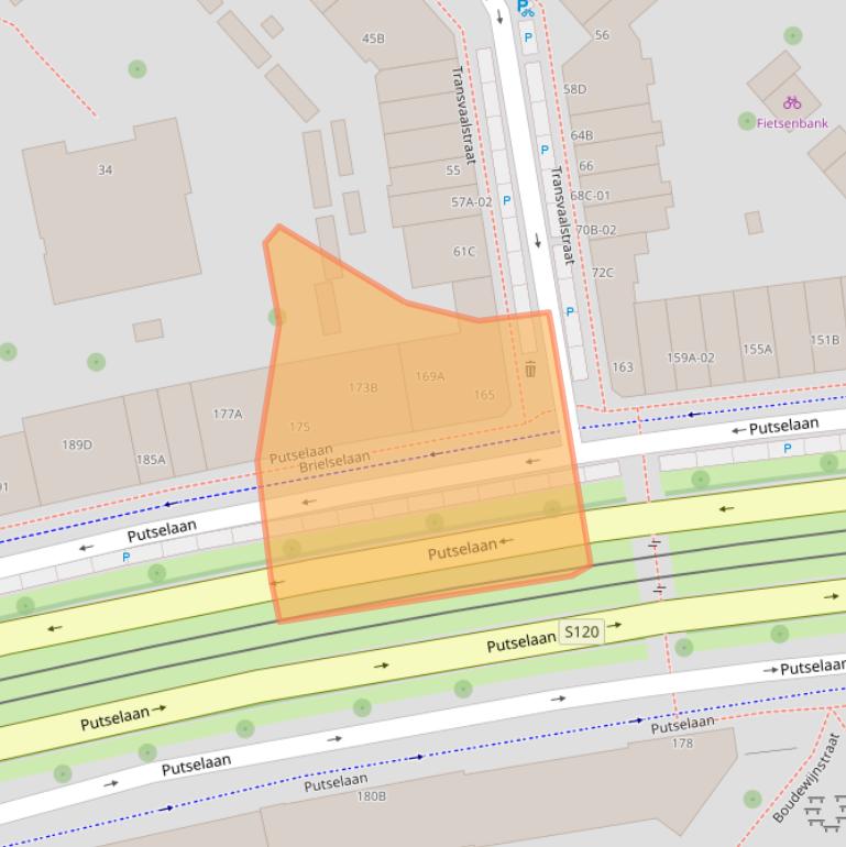 Kaart van postcodegebied 3072CG.