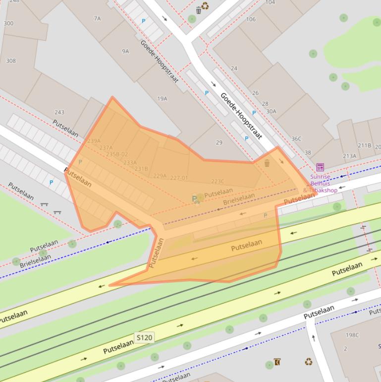 Kaart van postcodegebied 3072CK.