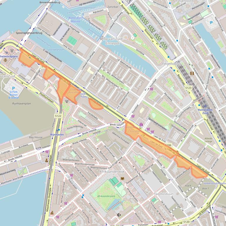 Kaart van postcodegebied 3072DB.