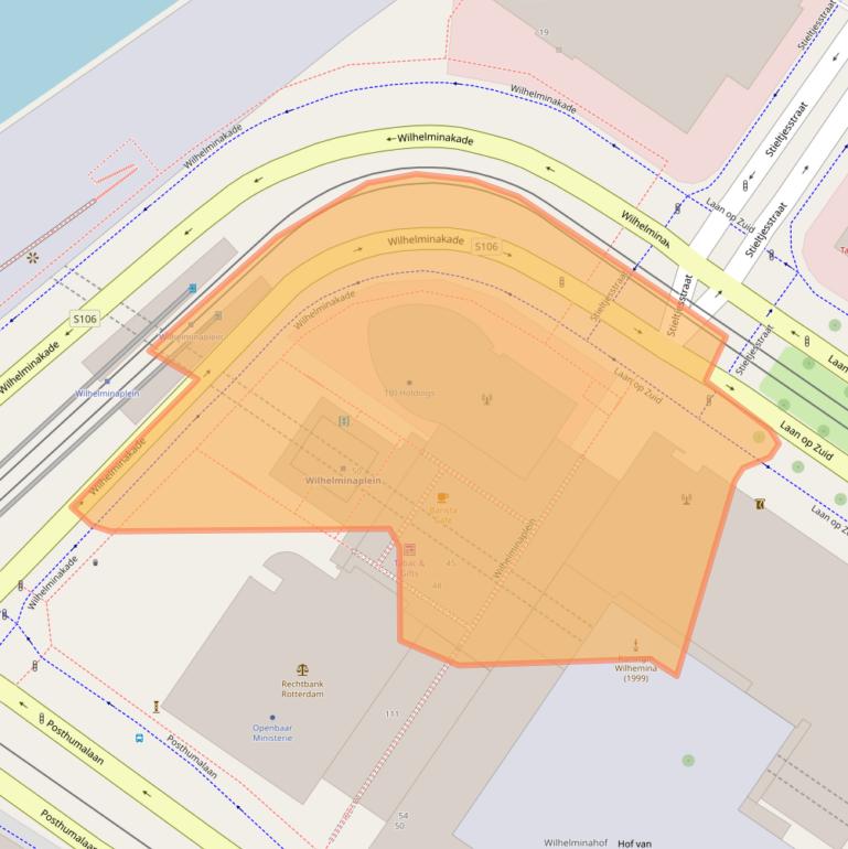 Kaart van postcodegebied 3072DE.