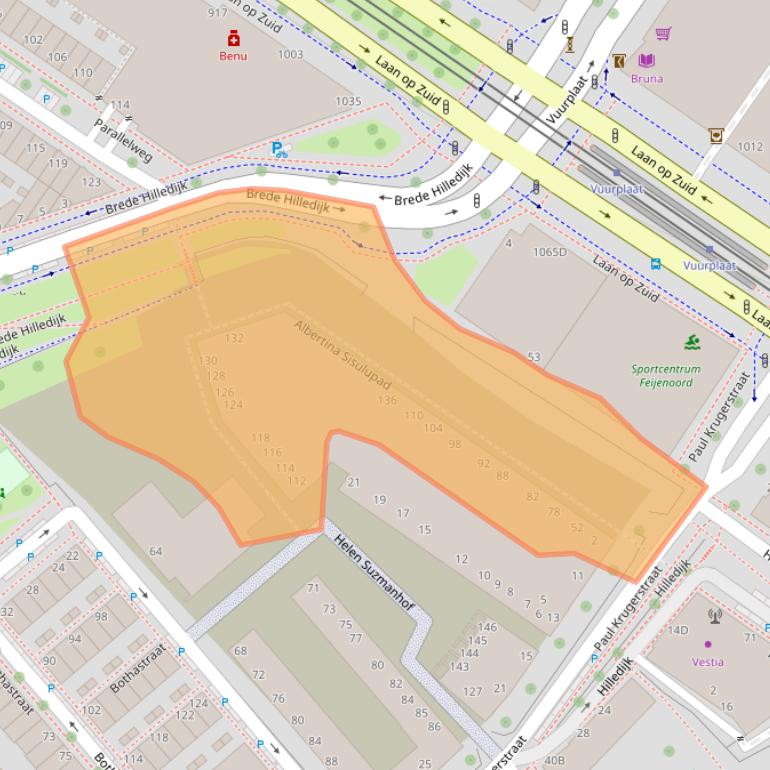 Kaart van postcodegebied 3072DH.