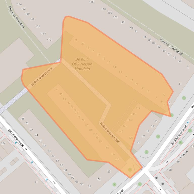 Kaart van postcodegebied 3072DJ.