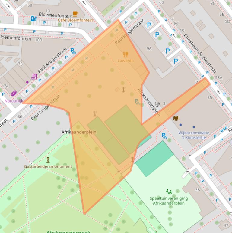 Kaart van postcodegebied 3072EA.