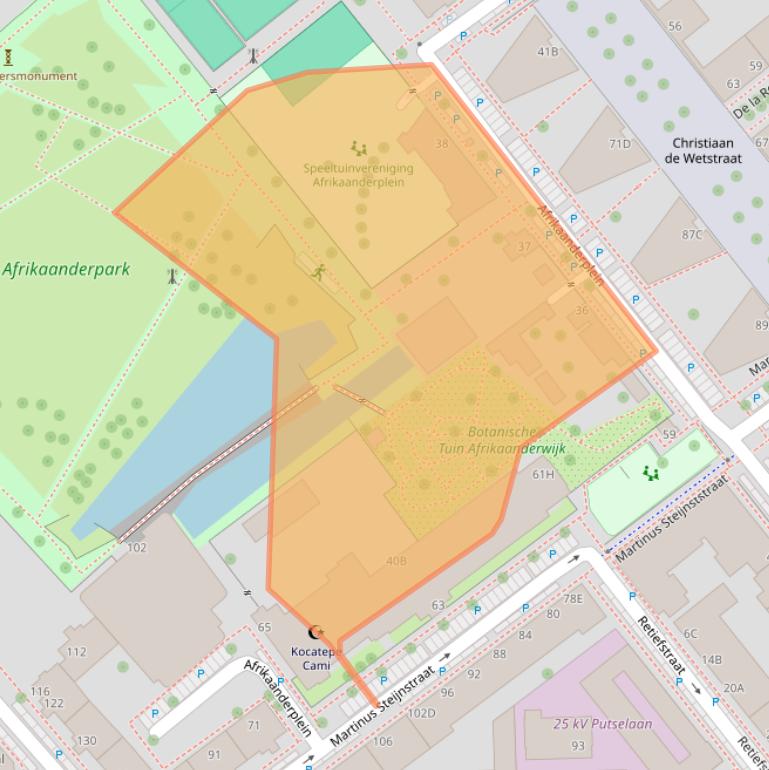 Kaart van postcodegebied 3072EC.