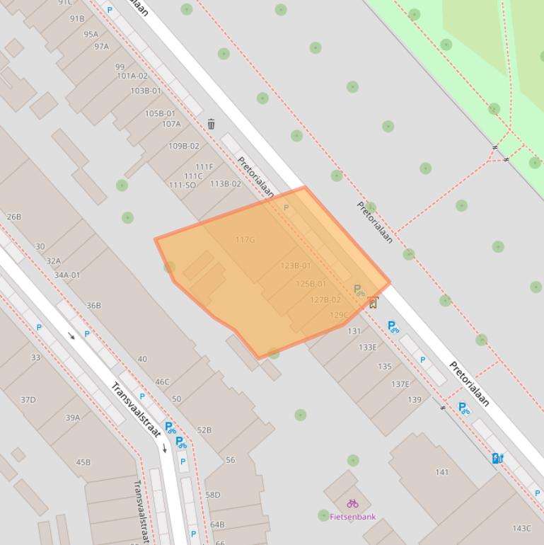 Kaart van postcodegebied 3072EK.