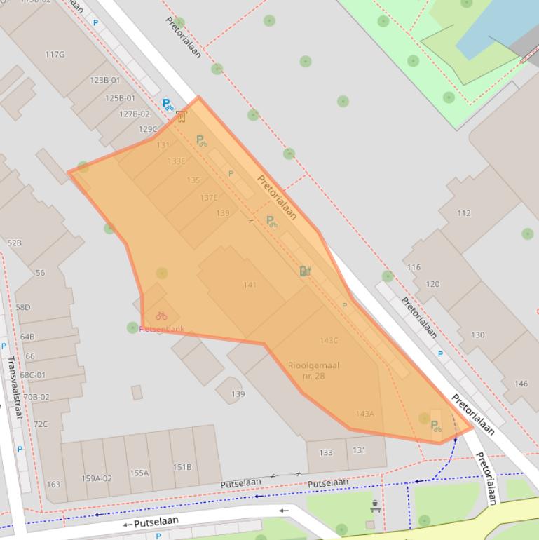 Kaart van postcodegebied 3072EL.
