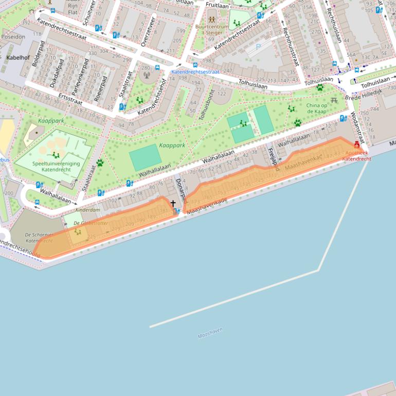 Kaart van postcodegebied 3072ES.