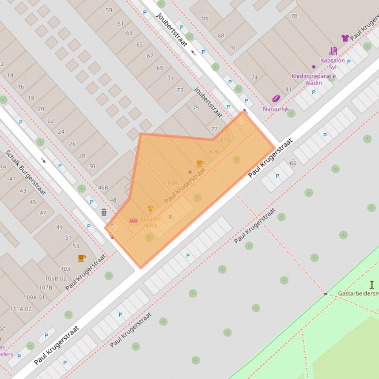 Kaart van postcodegebied 3072GD.