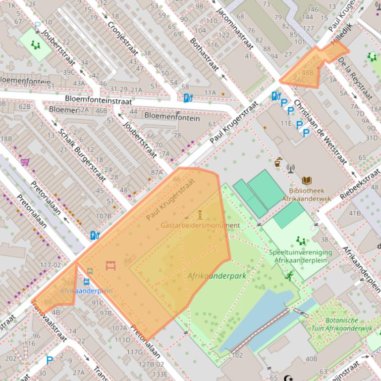 Kaart van postcodegebied 3072GM.