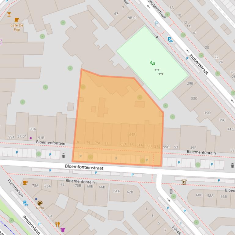 Kaart van postcodegebied 3072HD.