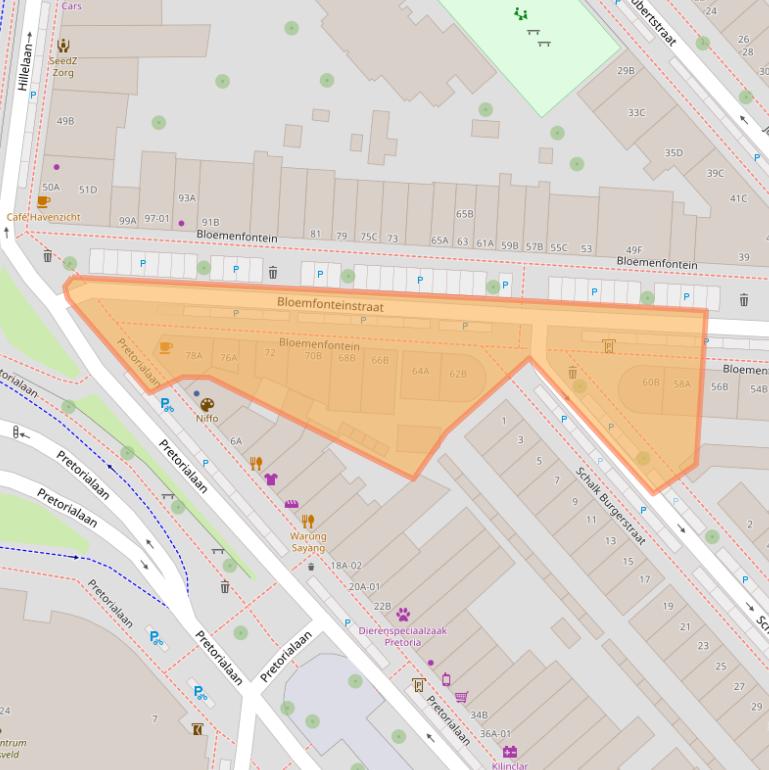 Kaart van postcodegebied 3072HK.