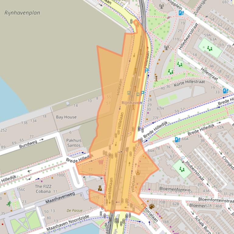 Kaart van postcodegebied 3072JE.