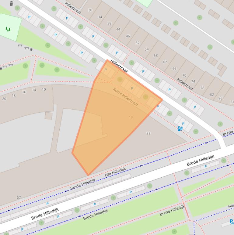 Kaart van postcodegebied 3072JJ.