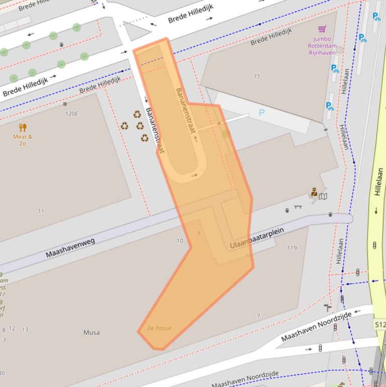 Kaart van postcodegebied 3072JP.