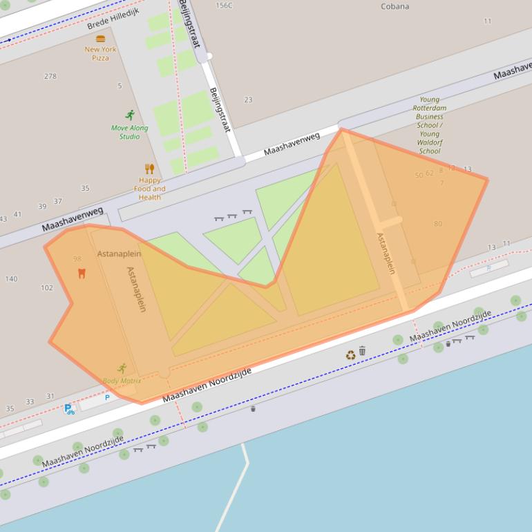 Kaart van postcodegebied 3072JR.