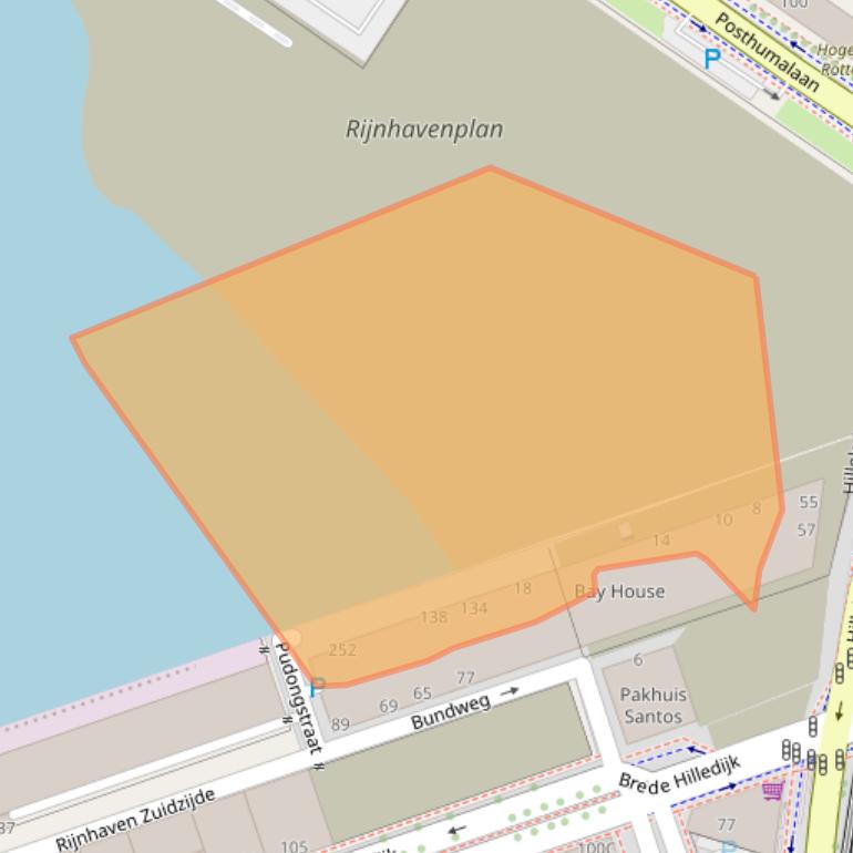 Kaart van postcodegebied 3072JS.