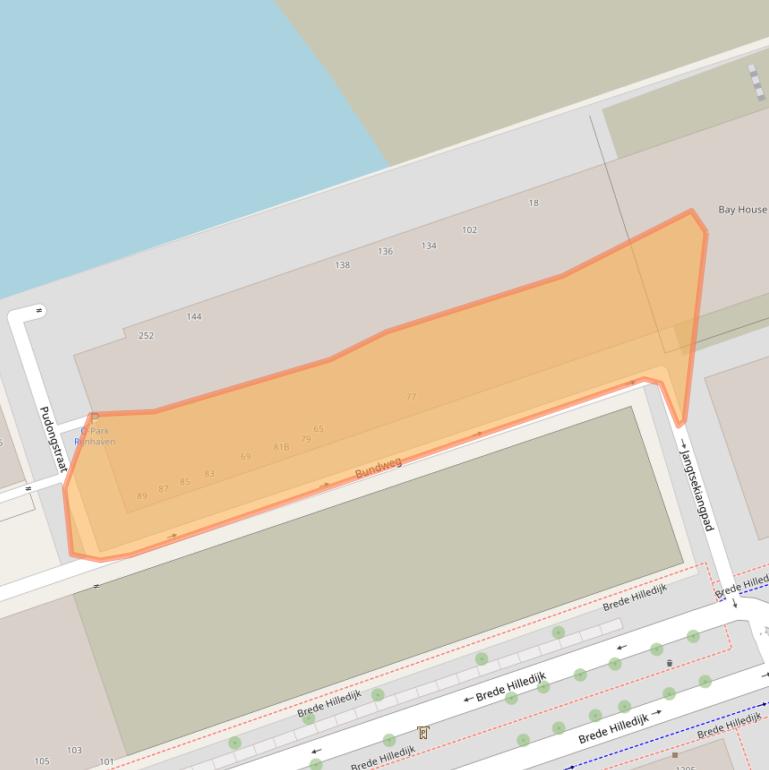 Kaart van postcodegebied 3072JX.