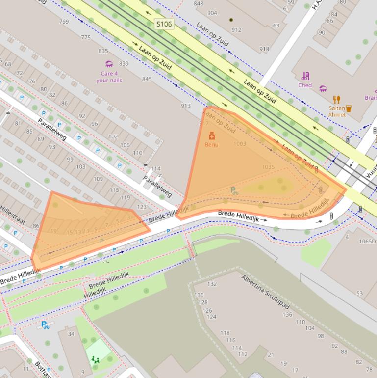 Kaart van postcodegebied 3072KA.