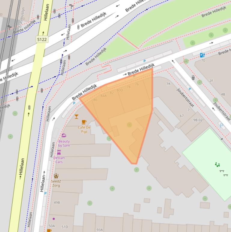 Kaart van postcodegebied 3072KK.