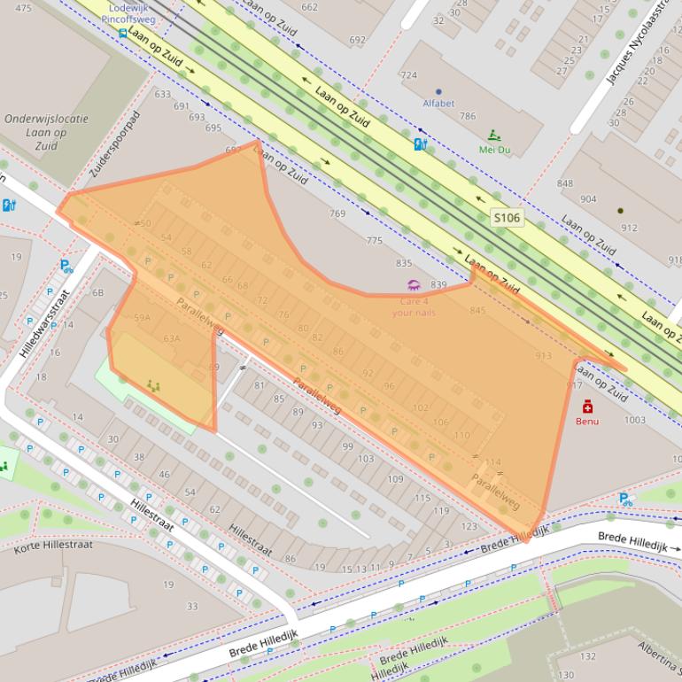 Kaart van postcodegebied 3072KN.