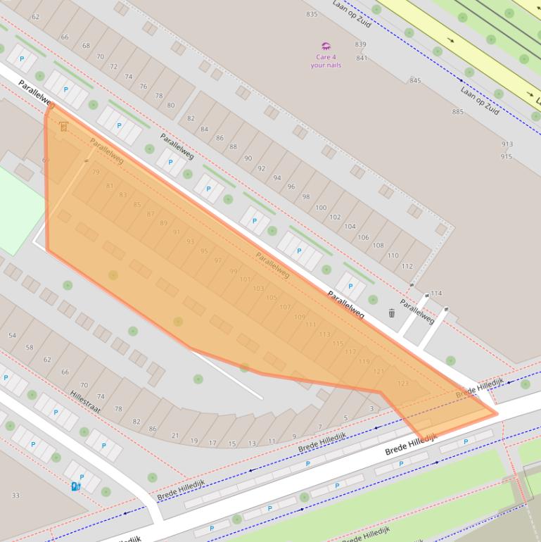 Kaart van postcodegebied 3072KP.