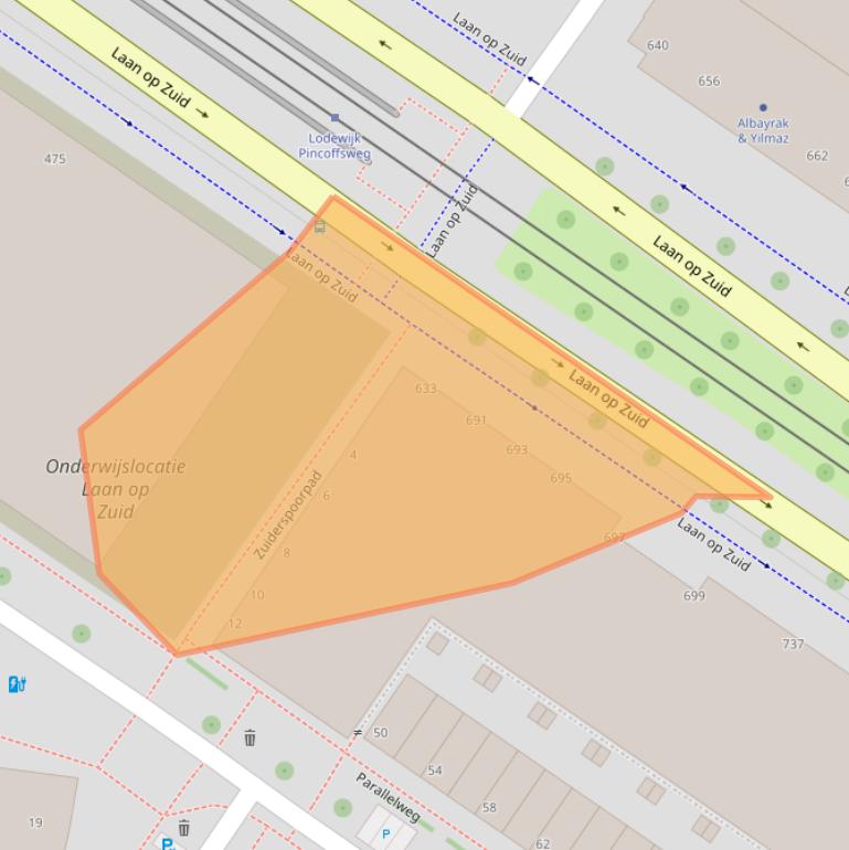 Kaart van postcodegebied 3072KW.