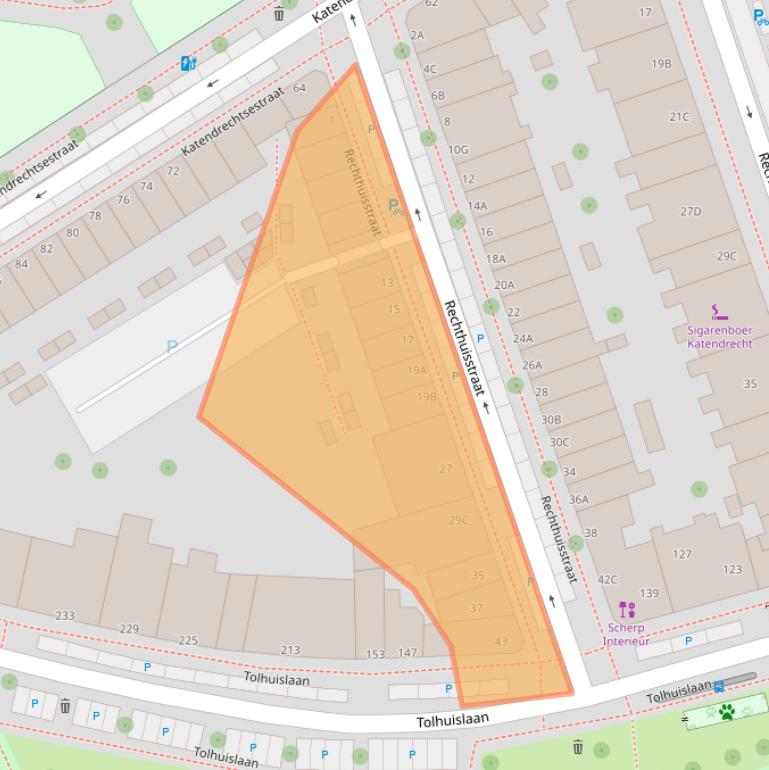 Kaart van postcodegebied 3072LH.