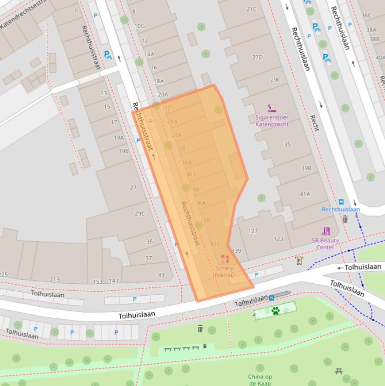 Kaart van postcodegebied 3072LK.